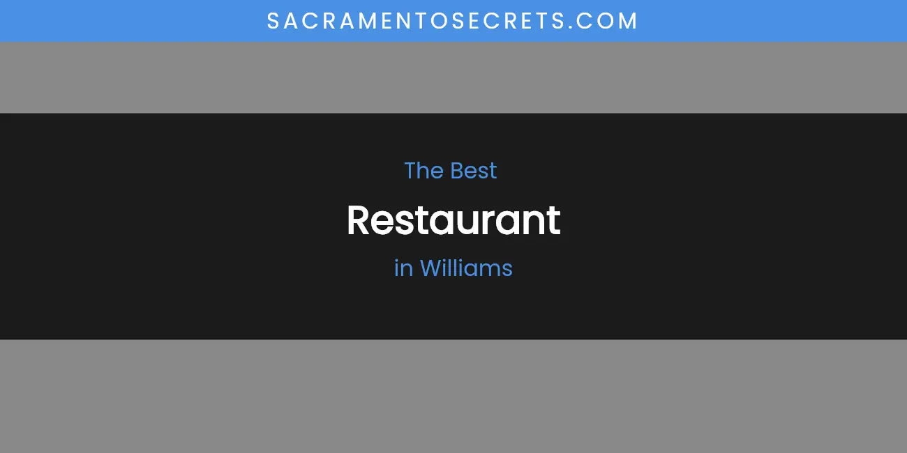 Williams' Best Restaurant featured
